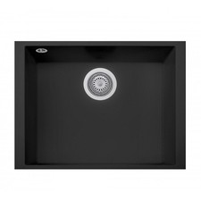 LAVELLO PLADOS 1 VASCA SOTTOTOP 60CM MICROULTRAGRANIT NERO MATT ON6010ST