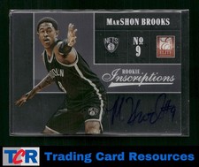 2012-13 Panini Elite #5 MarShon Brooks Rookie Inscriptions