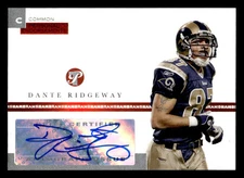 2005 Topps Pristine #PEC-DR Dante Ridgeway Personal Endorsements Auto #/1500
