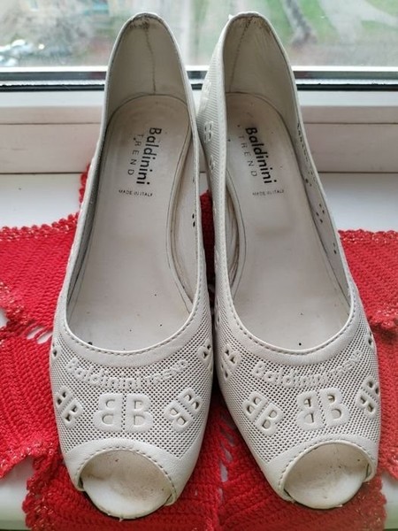 Women Baldinini Heels White 37 #ERH