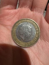 1999 Rugby World Cup 1999 £2 Two Pound Coin Extremely Rare Mint Error Defect 999