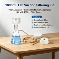 High Quality 1000mL Vacuum Filtration Kit with 250mL Funnel&100Pcs Filter Papers