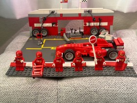 Lego 8375 Ferrari F1 Pit Set & instructions almost complete - read description