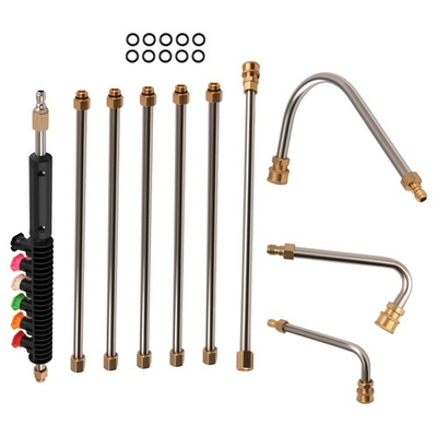 #ad 120quot; Pressure Washer Extension Wand Brass 4000PSI w U Shape Wand 6 Spray Nozzle $29.40