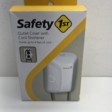 Safety 1st White Plastic Outlet Cover w/Cord Shortener 48308 Safety 1st 48308
