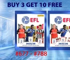PANINI EFL 2025/26 STICKER COLLECTION #677 - #788 Reduced Prices