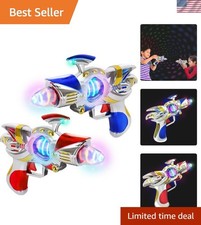 Kids' Cosplay Ray Guns 2-Pack - LED Light-Up Toy Guns for Imaginative Play