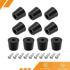 18Pack Rubber Bumper Feet 0.67"x0.75" Round Pads with Stainless Steel Washer