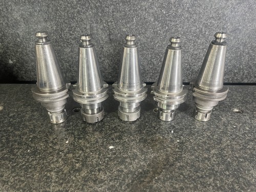 ACCUPRO CT-40 Tool Holders with Pull Studs and Collet Nuts Included Lot of 5