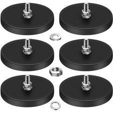 6Pcs Rubber Coated Magnets, 2.6 Inch Adhesive Power 65LBS Anti-Scratch Neodymium