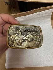 Vintage  BTS Weyerhaeuser Solid Brass Belt Buckle Made in USA