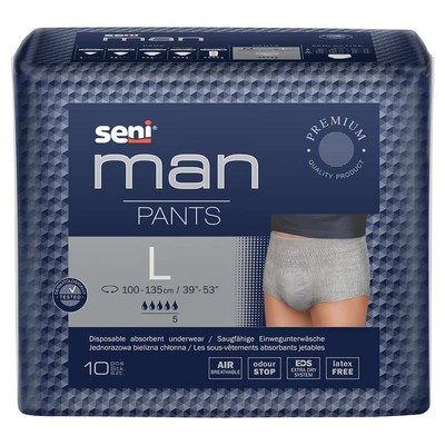 Seni Man Pants Gr. L, 10 Stück Inkontinenzhosen