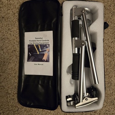 New Samohui Portable Handicap Hand Controls with Case   Adaptive Driving Aid **