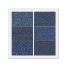 Navy Blue FAT QUARTERS: 6 18" x 22" FQ Bundle, 100 Cotton Fabric