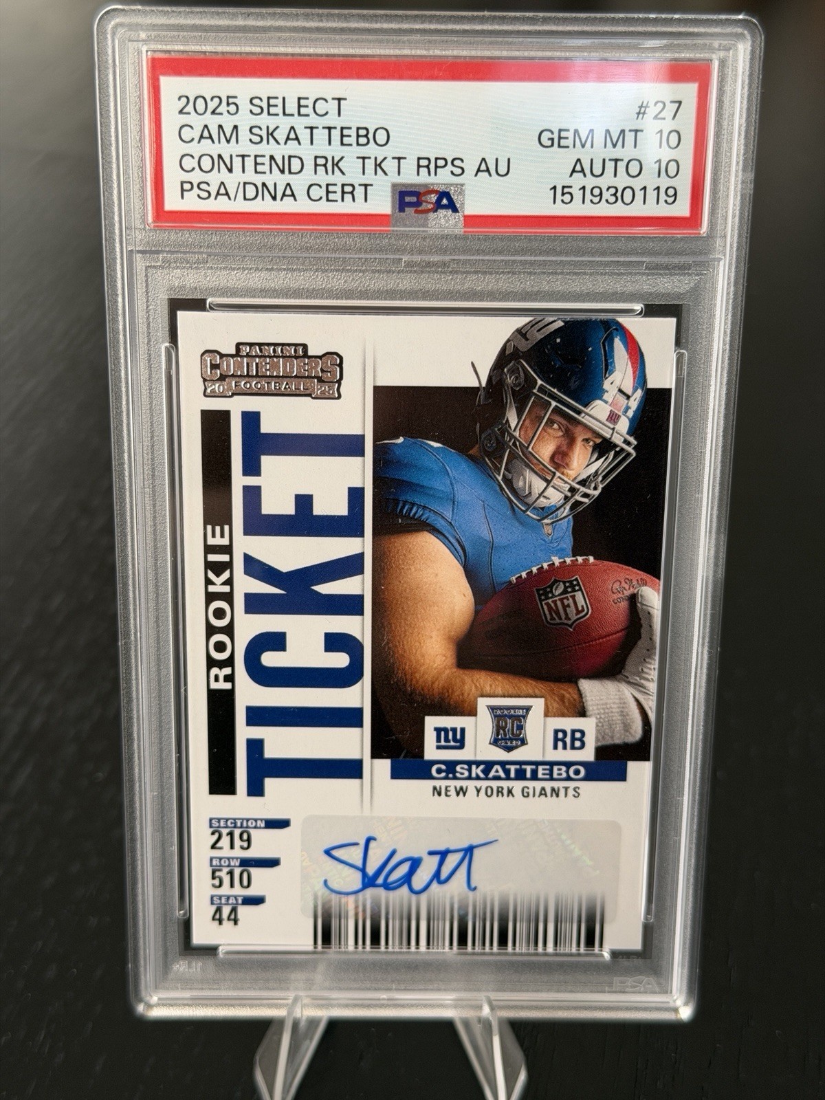Cam Skattebo Panini Select Contenders Rookie Ticket Rps Autographs #27 Base