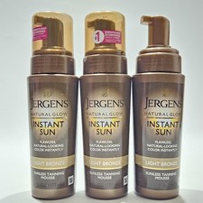 Jergens Natural Glow INSTANT SUN Sunless Tanning Mousse, 6 Fl oz, Pack Of 3