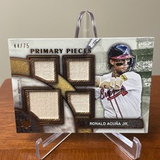 2025 Topps Museum Primary Pieces Quad Relics Ronald Acuña Jr. Copper /75