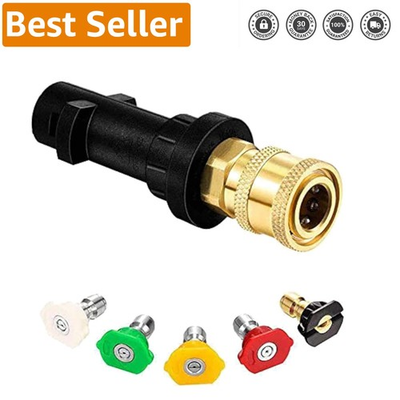 #ad Durable Brass Pressure Washer Gun Adapter with Quick Connect for Karcher K2 K7 $27.99