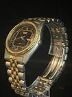 Vintage Seiko 7N43-8111 Quartz Day Date Black Dial Two Tone Men’s Watch Japan