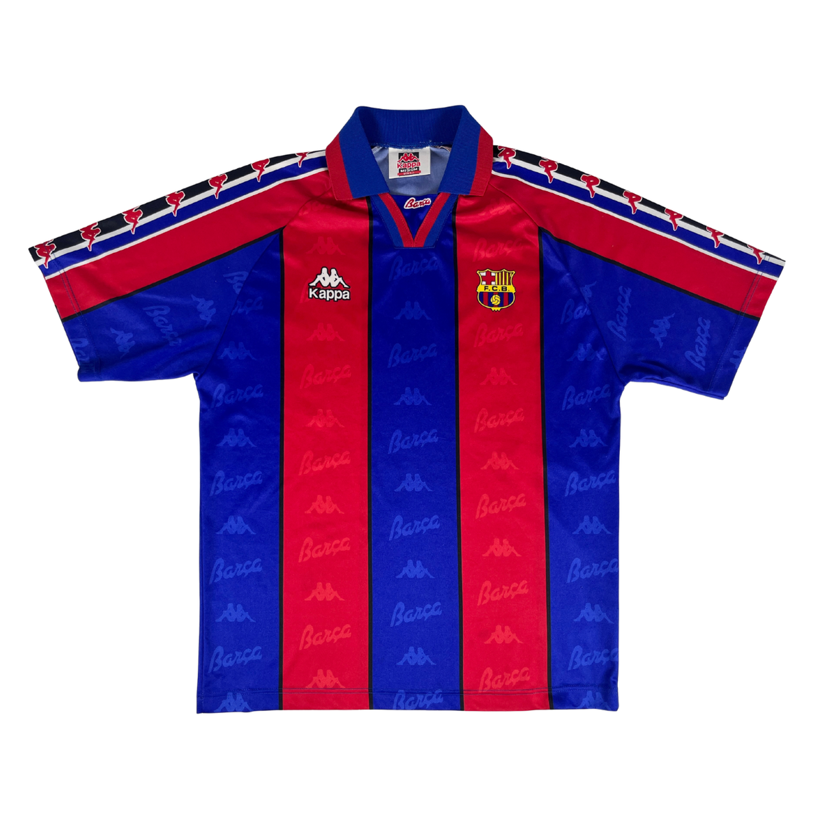 Barcelona FC 1995/97 Kappa Home Basic Football Shirt M Vintage