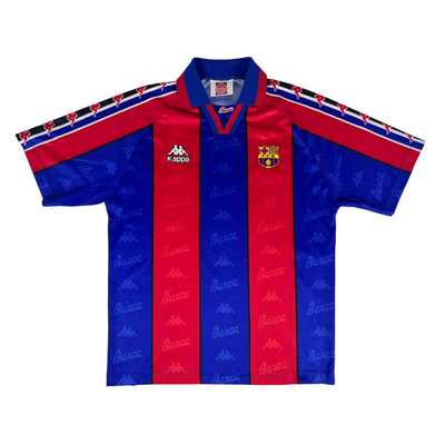 Barcelona FC 1995/97 Kappa Home Basic Football Shirt M Vintage