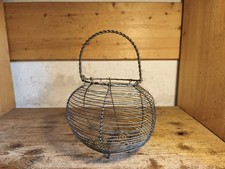 Alter französischer Drahtkorb Eierkorb Korb Fil de Fer Draht