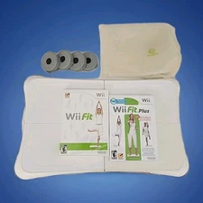 Nintendo Wii Balance Board RVL-021 +2 Games, Extra Feet & Non-Skid Sleeve Gift