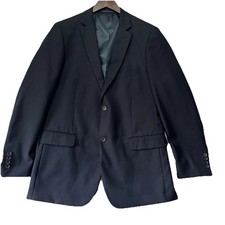 Giorgio Fiorelli Sport Coat Men  s 40L Navy Blue Blazer Super Fine Wool Classic