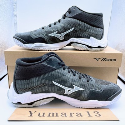 Mizuno Wave Lightning Elite MID Black White V1GA260552 Men's Size