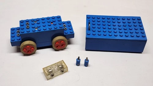 LEGO #102-1 CLASSIC BASIC Vintage 4.5v MOTOR SET Blue ELECTRIC Wheels