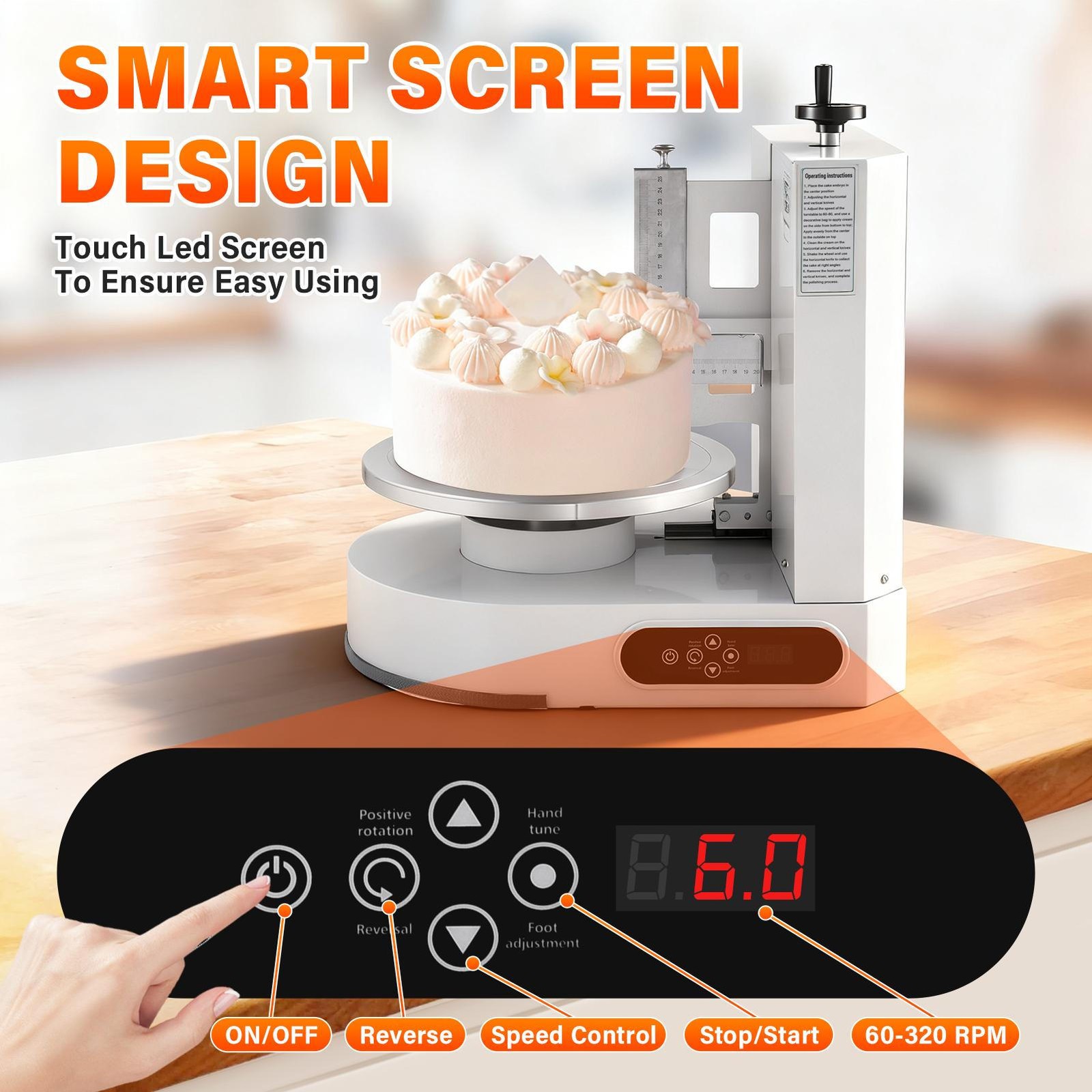 Cake Spreading Coating Smearing Machine Cream Icing Decorating Frosting Machine