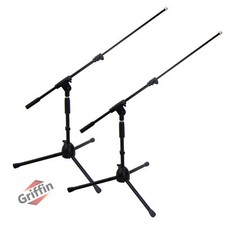 (2-pack) Short Height Microphone Stand | Griffin Small Studio Recording Holder