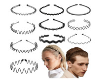 10 Pack Metal Hair Headband For Men And Women Unisex Hair Accessories