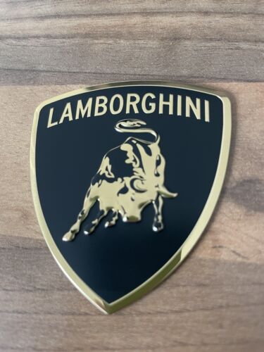 Insigne Lamborghini logo alliage d'aluminium emblème autocollant voiture - Photo 1/5