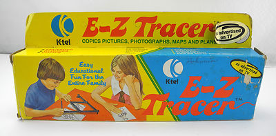  Vintage 1973 E-Z Tracer by K-tel Plastic Tracing Tool Enlarges Reduces Copies 