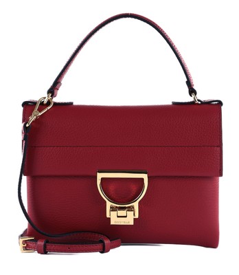 COCCINELLE Arlettis Handbag Handtasche Umhängetasche Tasche Sangria beere Neu