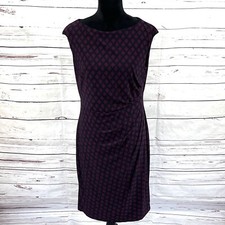 Lauren Ralph Lauren Women's Sheath Dress Sleeveless Ruched Size 12 NWT