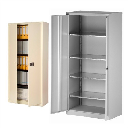 Bisley Flügeltürenschrank UNIVERSAL • 500 mm Tief mit 4 verz. Fachböden für 5 OH - Bild 2 von 2