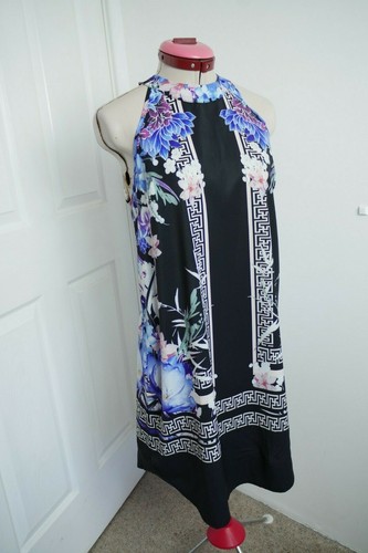 SPICYSUGAR Blue Black DRESS Size Aus 8 NWT Floral Cocktail Wedding Spring Racing - Bild 4 von 6
