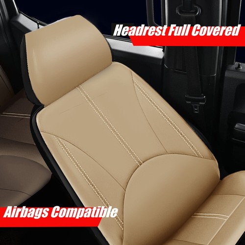 PU Leather Car Seat Covers 3 Row 7 Seats Full Set Universal For Auto SUV Van New - Picture 4 of 18