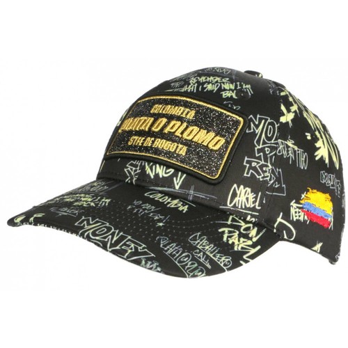 Casquette Plata O Plomo Noir Et Violet Strass - Streetwear Bad Colombia - Taille Unique Unisexe