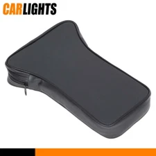 Center Console Armrest Pad Smooth Black Leather Fit For 1967-82 Corvette C2 C3