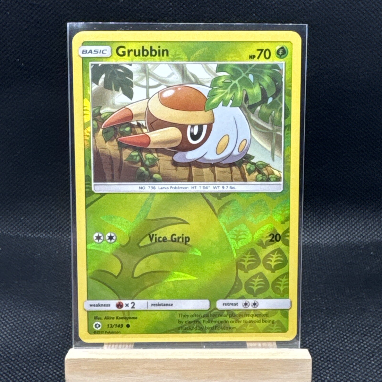 Grubbin 13/149 Reverse Holo Sun & Moon Base Pokemon TCG Card LP