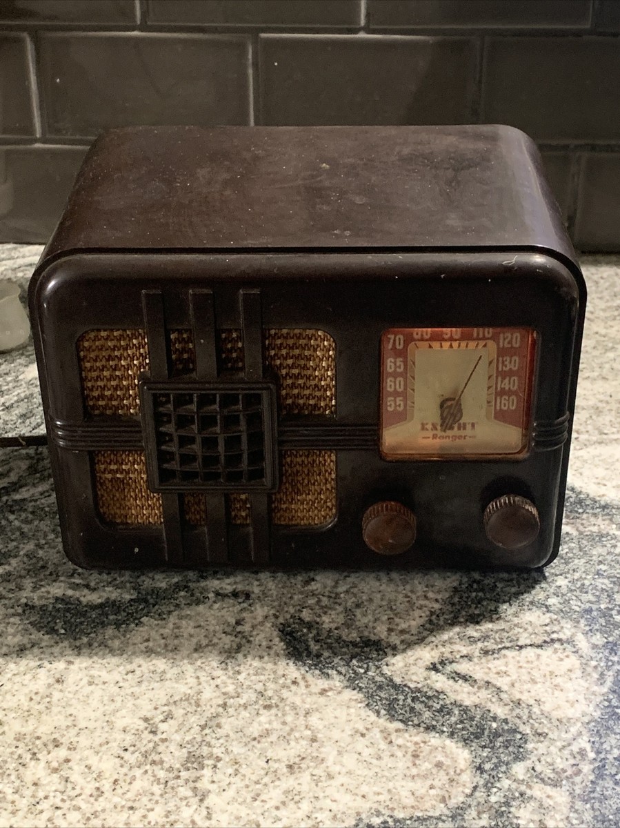 Knight Ranger Tube Radio Bakelite 1940's brown Bakelite Working | eBay