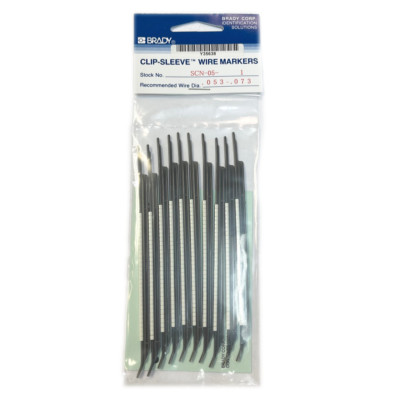 SCN05-1 WIRE MARKER CLIP SLEEVE 300/PK B R A D Y Wire Size: 0.053 - 0.073 Inch