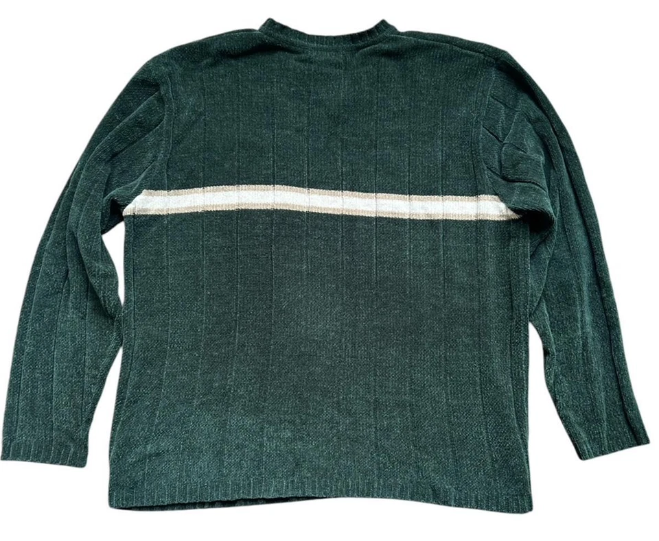 VTG Sweater Green Oversize Mens Size L Pullover 90s Grunge Y2K Skater Streetwear - Image 2 of 4