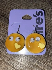 Claire’s Adorable Google Eye Clay Pancake Butter Dangle Food Earring Jewelry Nwt