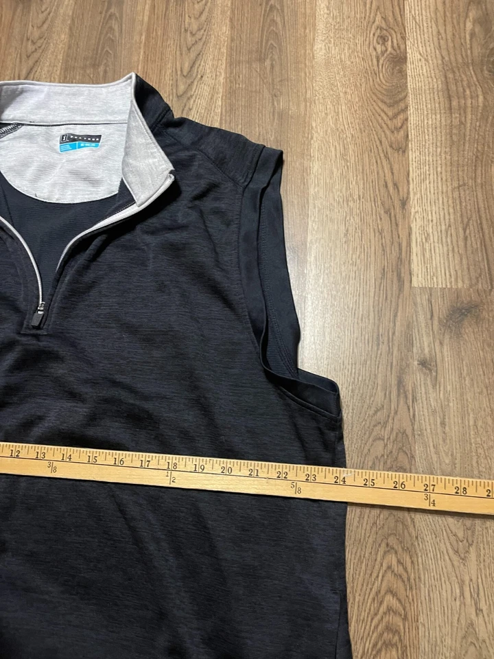 PGA TOUR Vest, Men's Size XL, Black, 1/4 Zip, Pullover, Sleeveless - Image 3 of 4