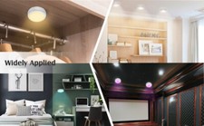 new in box Puck Lights 13 Colors Changeable Battery Powered Dimmable w 2 remotes