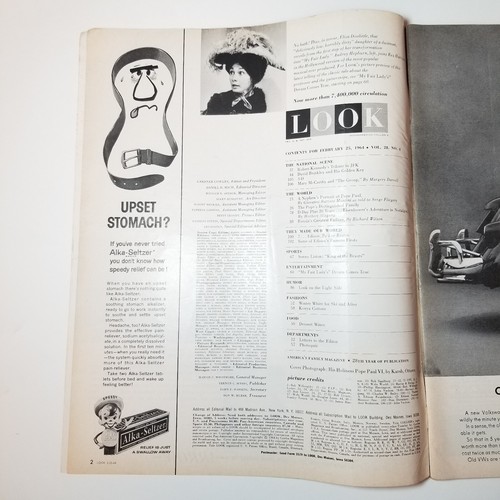 Look Magazine February 25, 1964 Sonny Liston - Pope Paul VI - JFK John F Kennedy - Picture 3 of 12